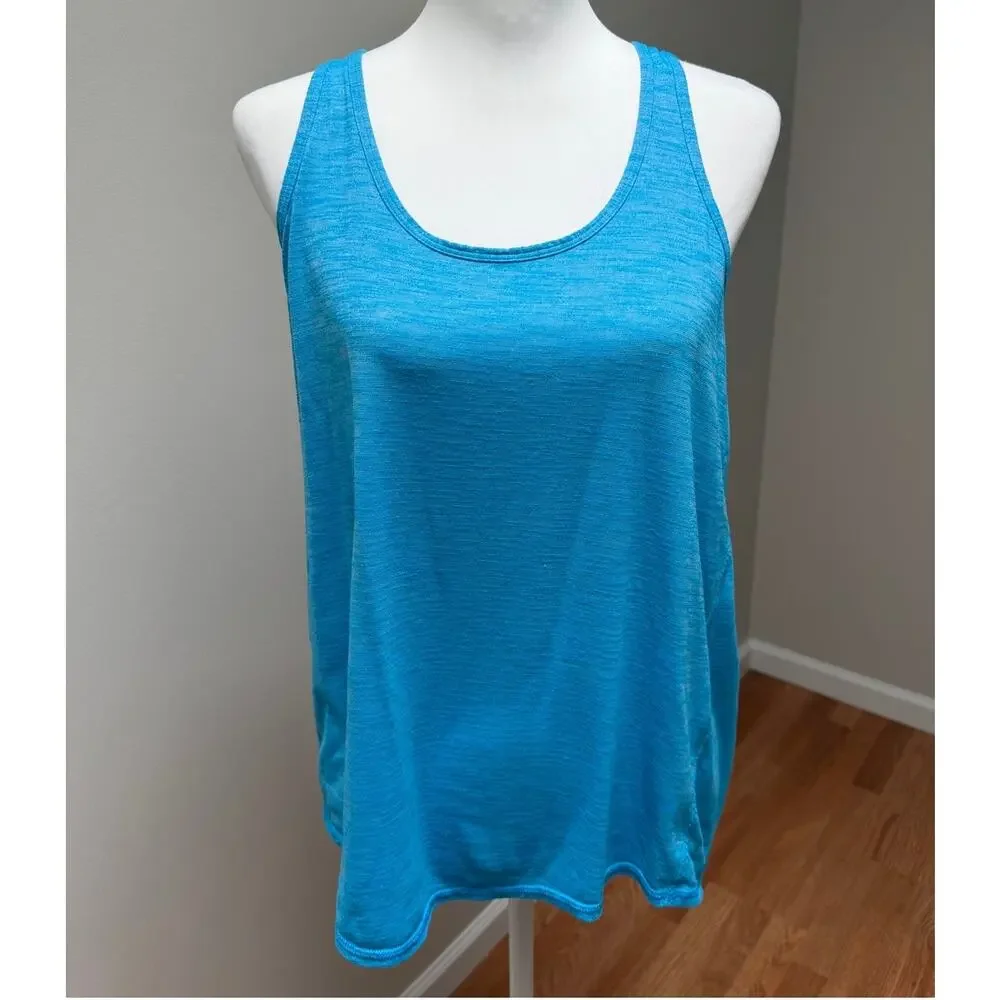 Lululemon Salute Sun Singlet II Tank Kayak Blue Luon Yoga Athletic Womens Sz 4-6